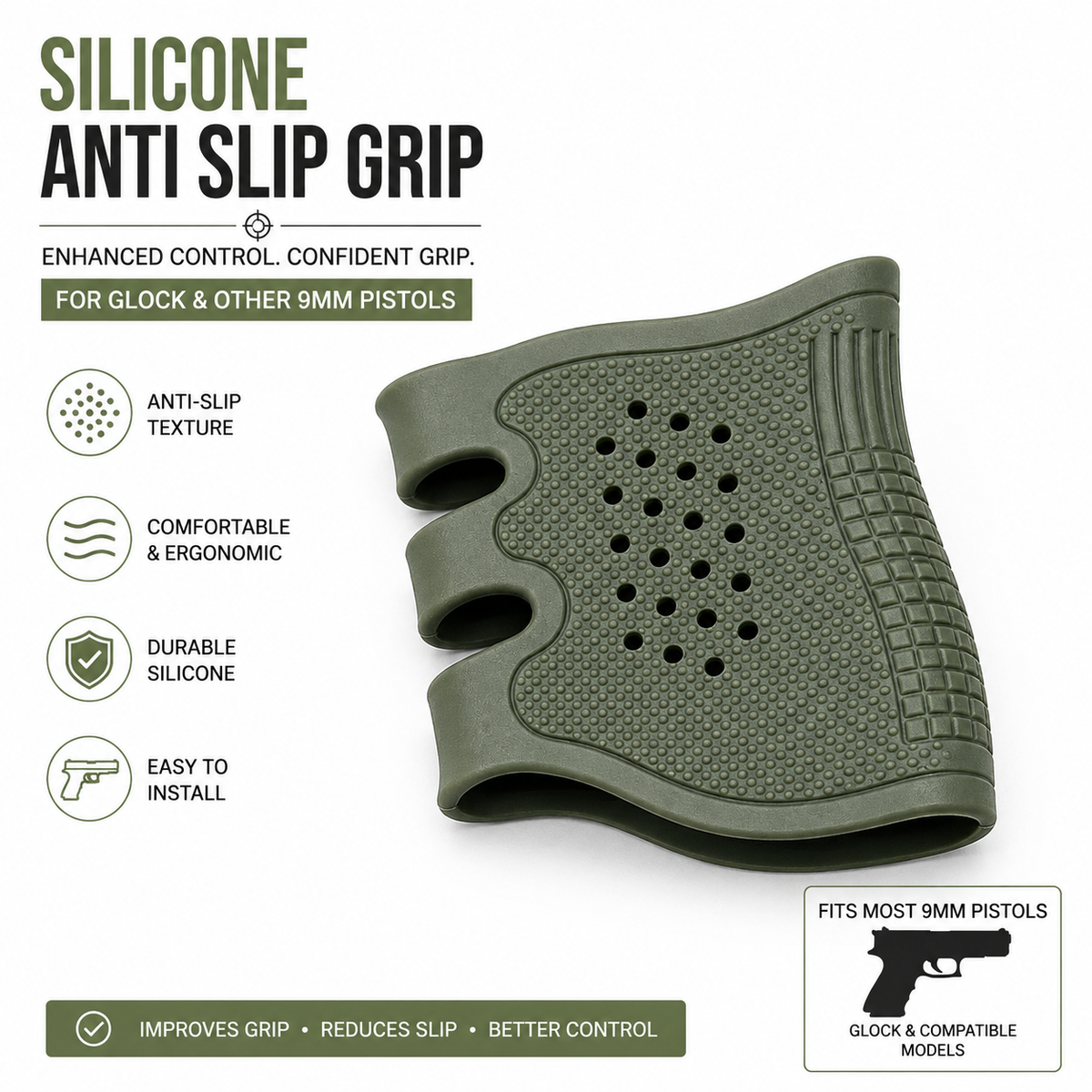 Imported anti slip grip for Glock