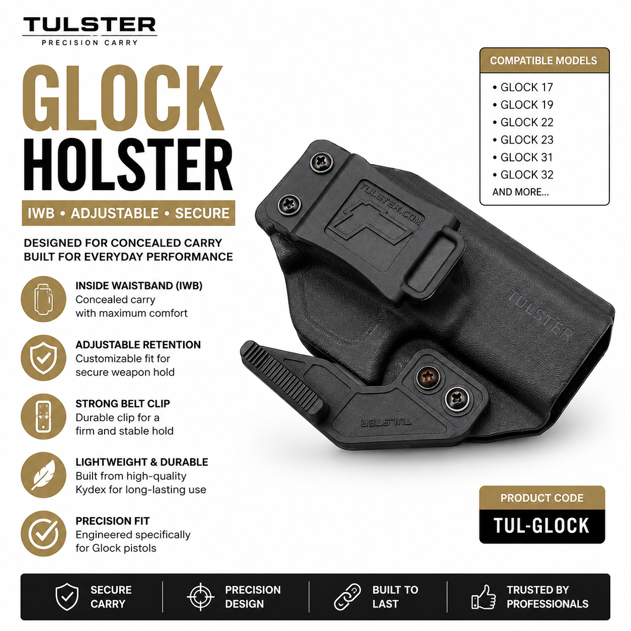 Tulster Popymer holster for Gloc