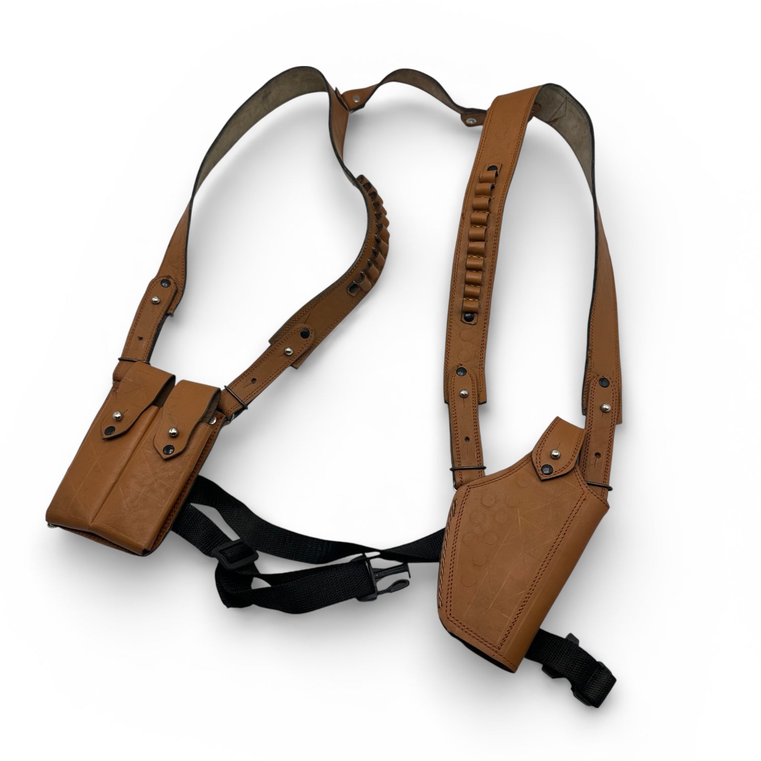 Universal leather holstr double sided shoulder
