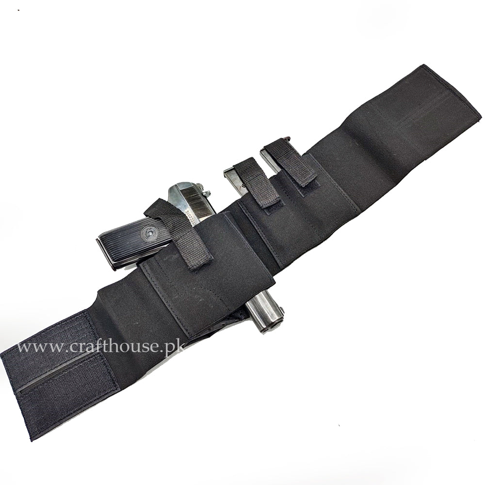 Belly band holster for Conceal carry with 2 spare pouches