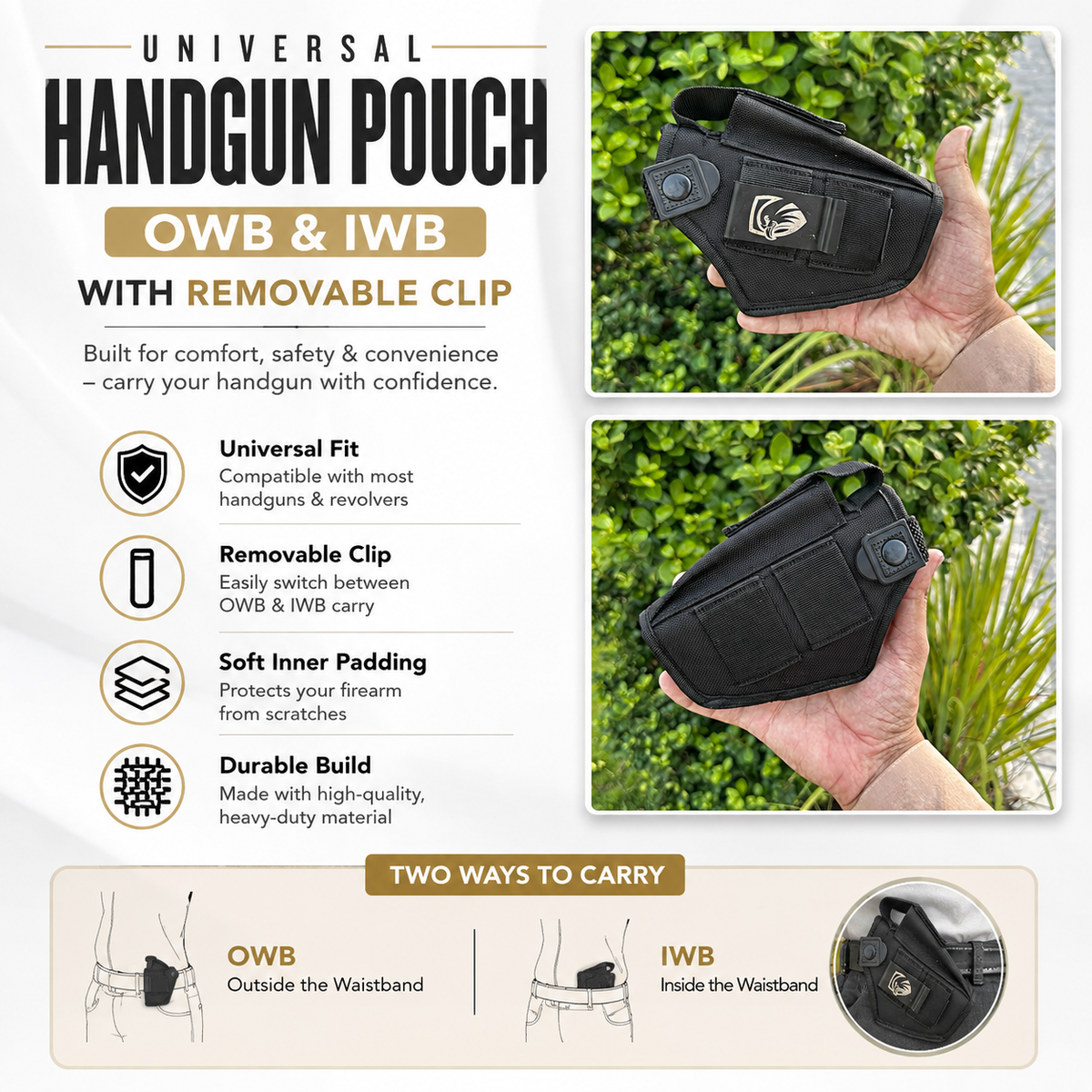 Universal High Quality IWB/OWB Holster