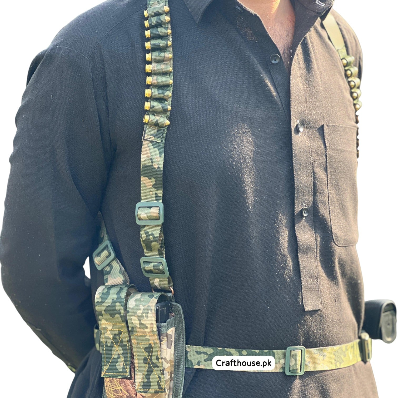 Double Sided Shoulder Holster green -D603