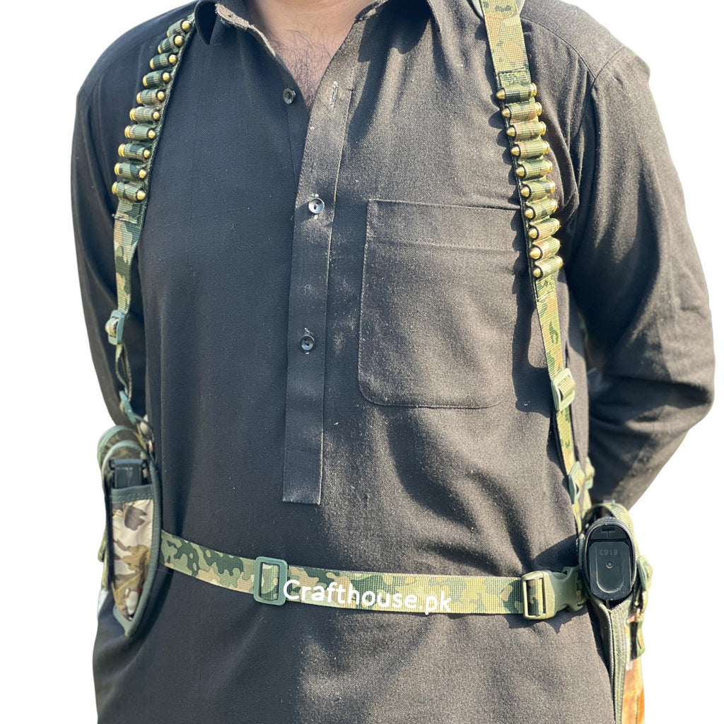 Double Sided Shoulder Holster green -D603