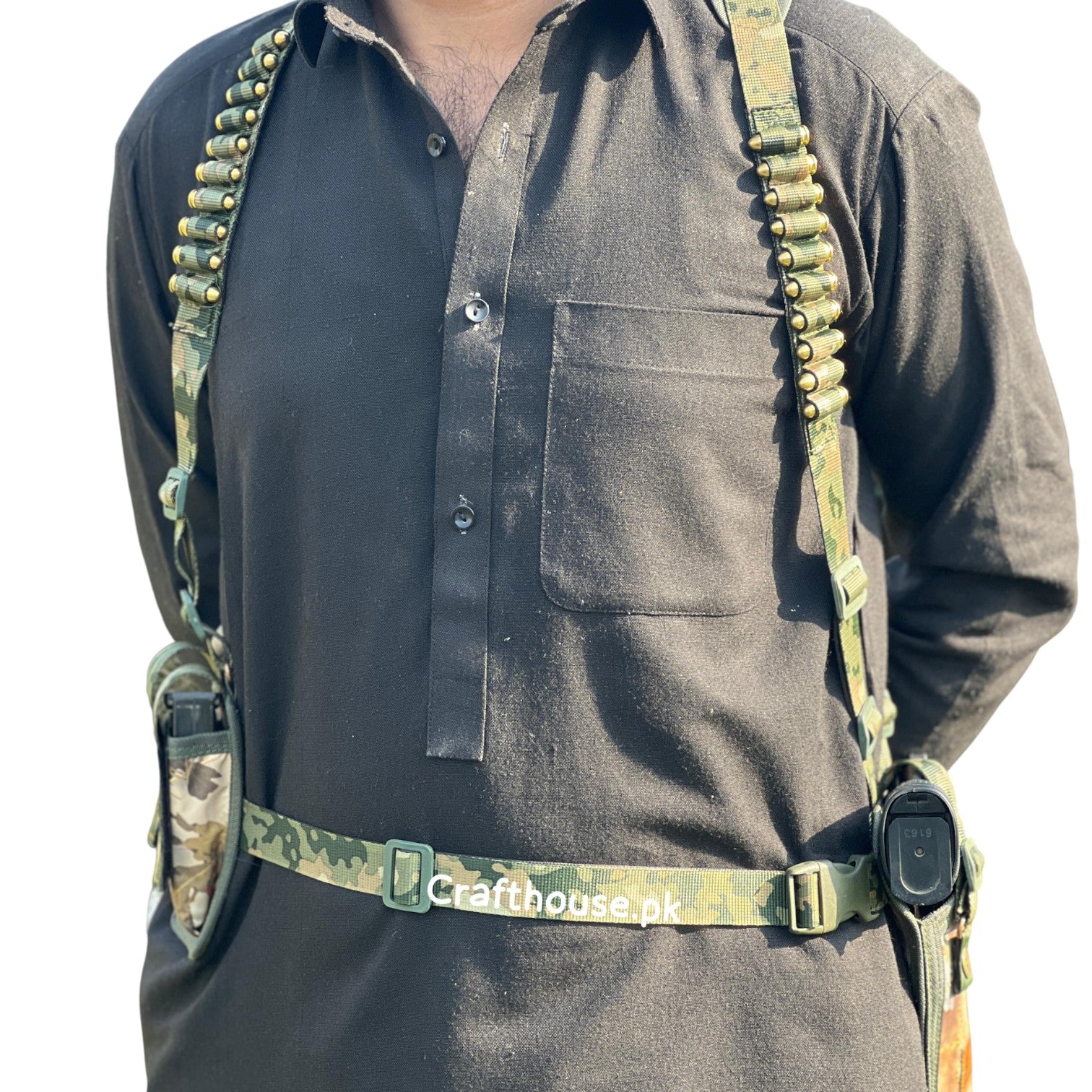 Double Sided Shoulder Holster green -D603