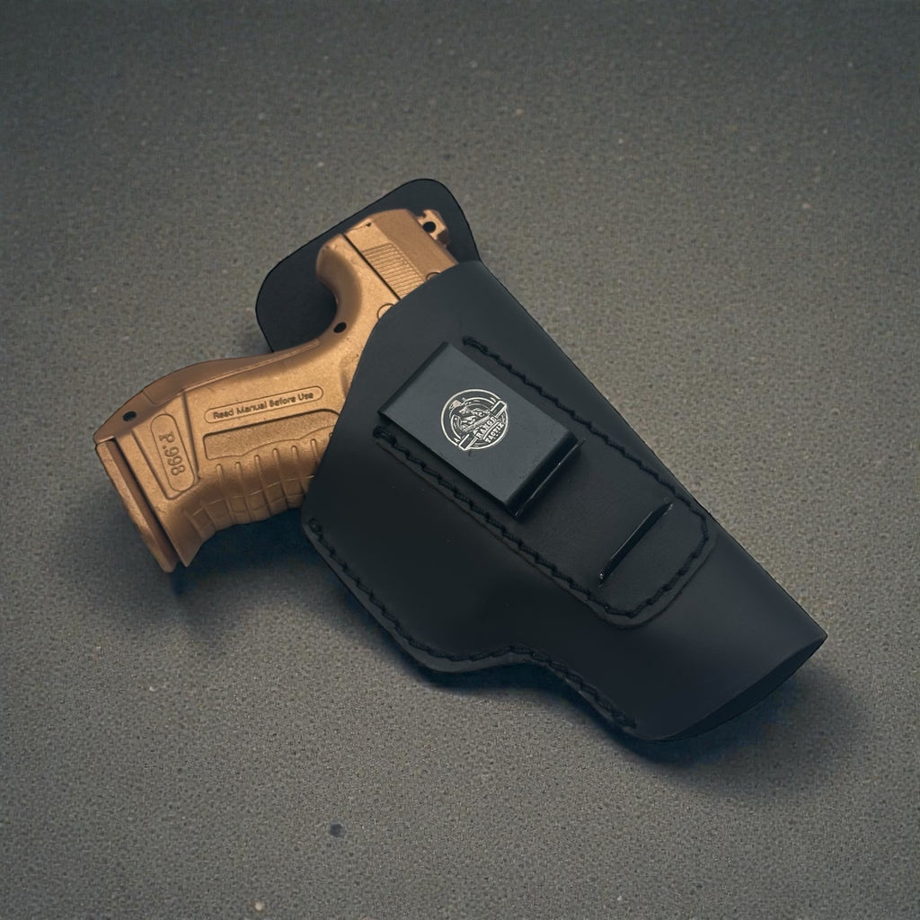 Leather iwb holster for 9-mm