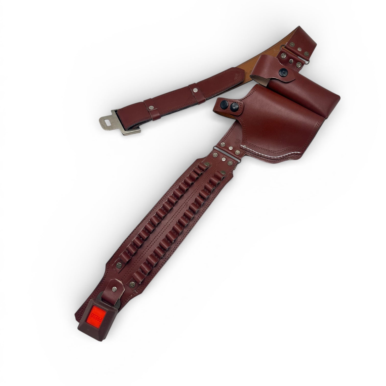 Genuine leather belly Holster with one spare magazine pouch