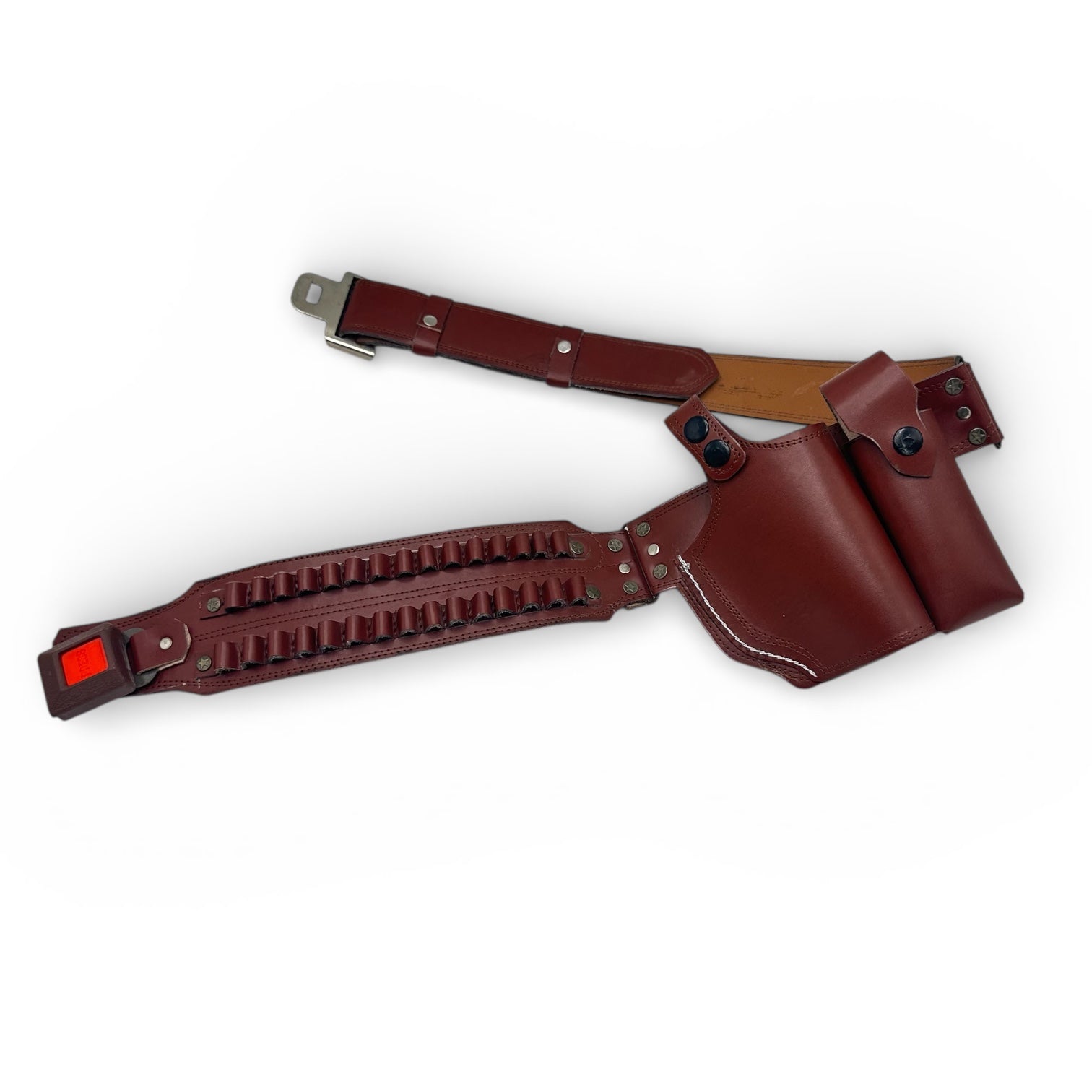 Genuine leather belly Holster with one spare magazine pouch