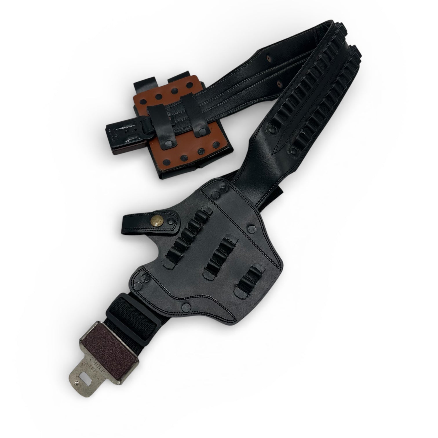 Leather belly holster for 9mm