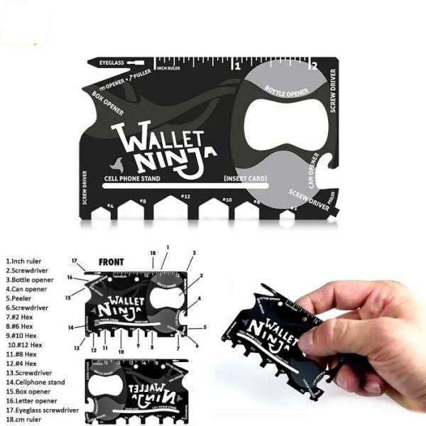 18 in 1 wallet ninja tool