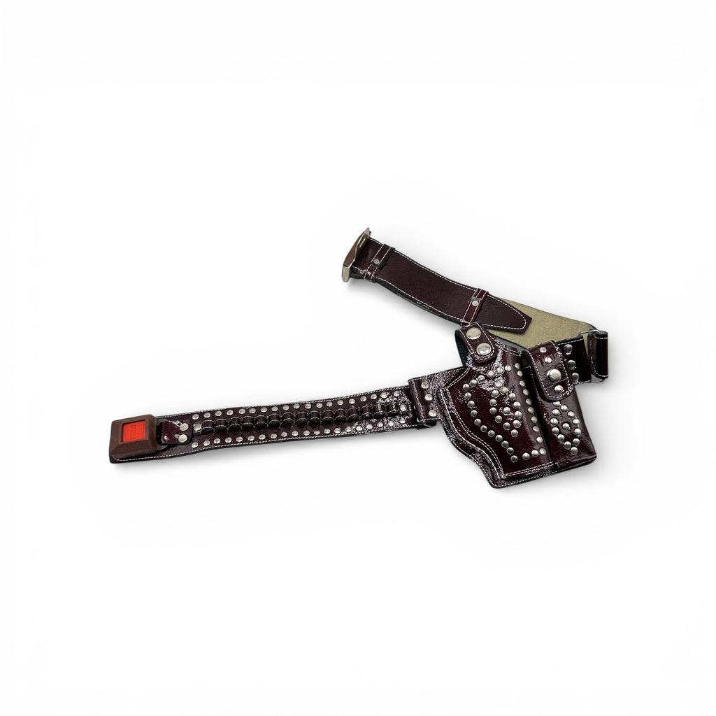 Leather belly holster for 30 bore 7 shat