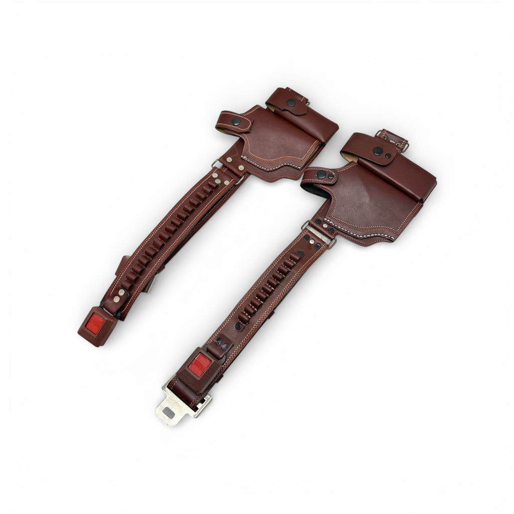 Leather belly belt holster for 30 bore and 9mm