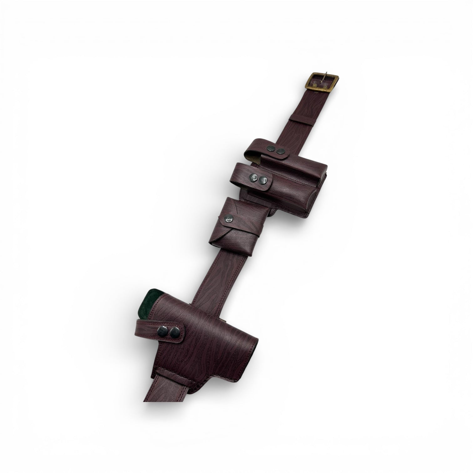 Belly belt leather holster for 9mm