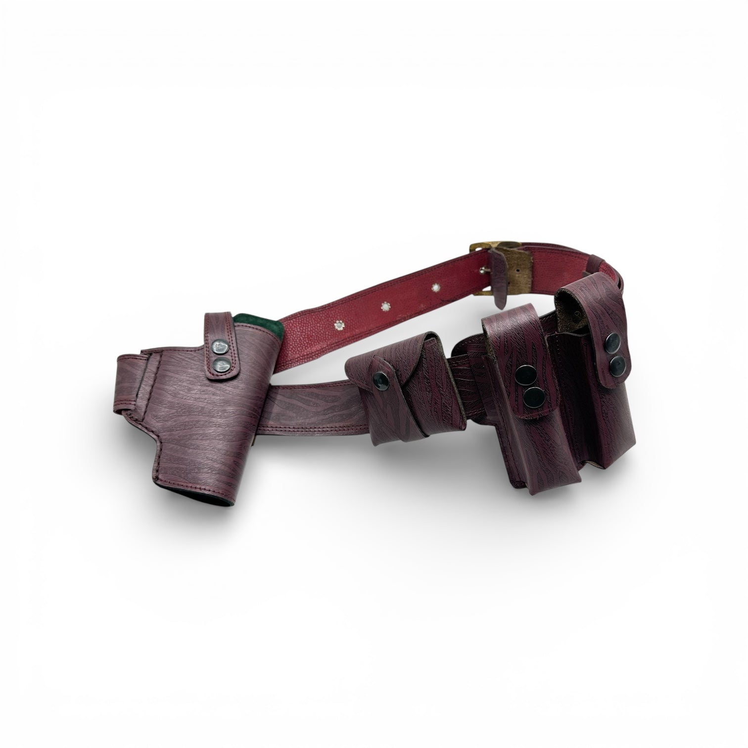 Belly belt leather holster for 9mm