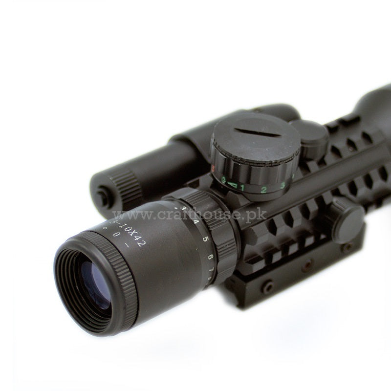 SCOPE WITH LASER SIGHT 2.5-10*40E  SCOPE FOR M4 AR-15 M16 AKM