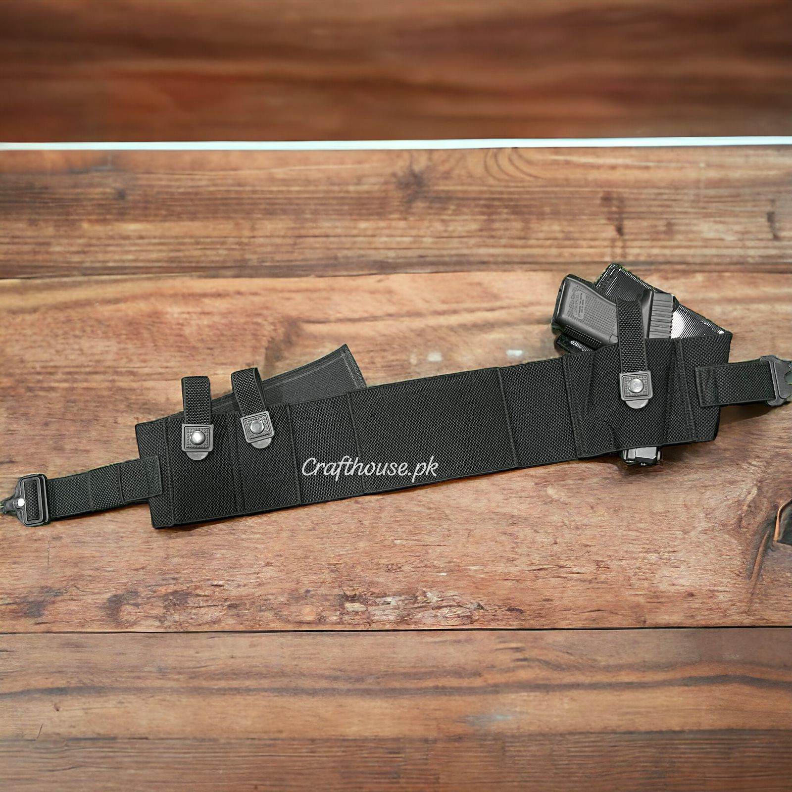 Concealed Carry Belly Band with Two Pouches