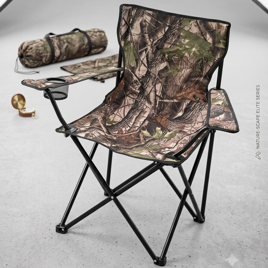 Foldable Camping Chair & Table Set – 4 Chairs + 1 Table | Portable Outdoor Picnic Furniture