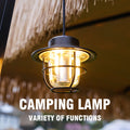 Vintage LED Camping Lantern LY15 – USB Rechargeable Portable Tent Hanging Light for Camping & Emergency Use