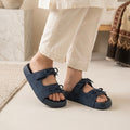 Ladies Medicated Slippers – Soft Comfort for Everyday Wear CROSS-01-Navy Blue