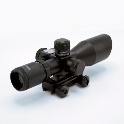 2.5-10x40 Rifle Scope Mil-dot Illuminated Red Laser