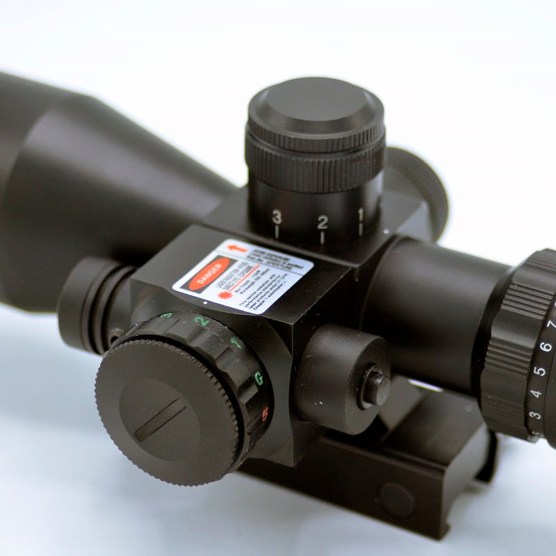 2.5-10x40 Rifle Scope Mil-dot Illuminated Red Laser