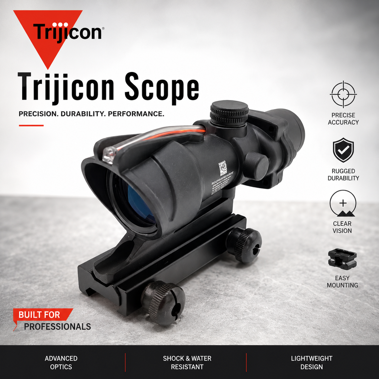 TRIJICON ACOG 4×32 4X SCOPE FOR M4 M16 AK47 ETC
